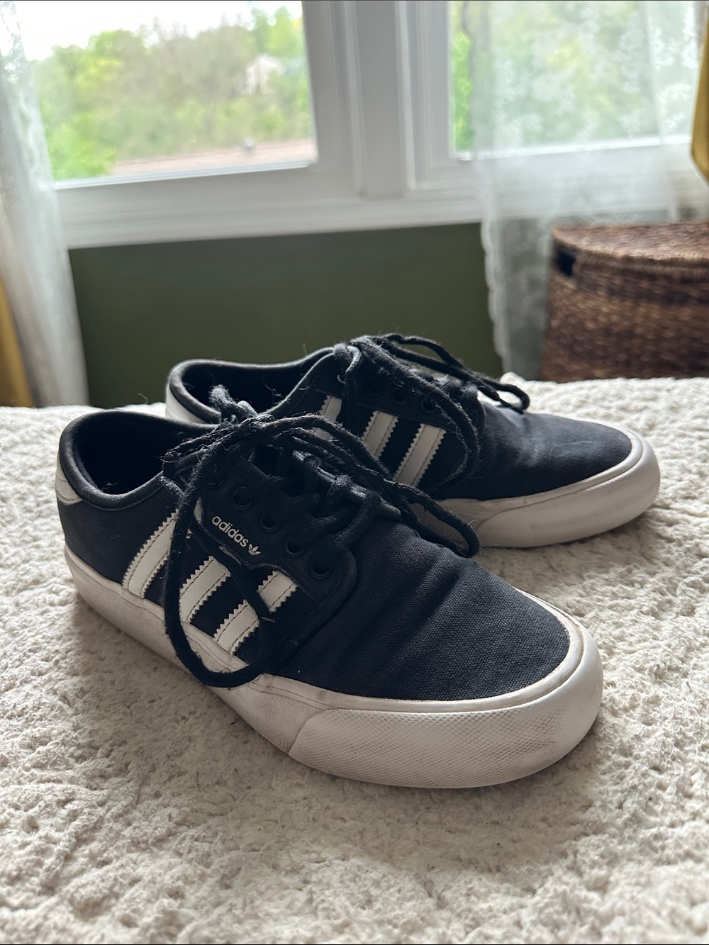 adidas Kids Black and White Low-Top Sneakers